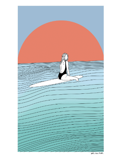 Imagem de Art Print Surfer  NEW