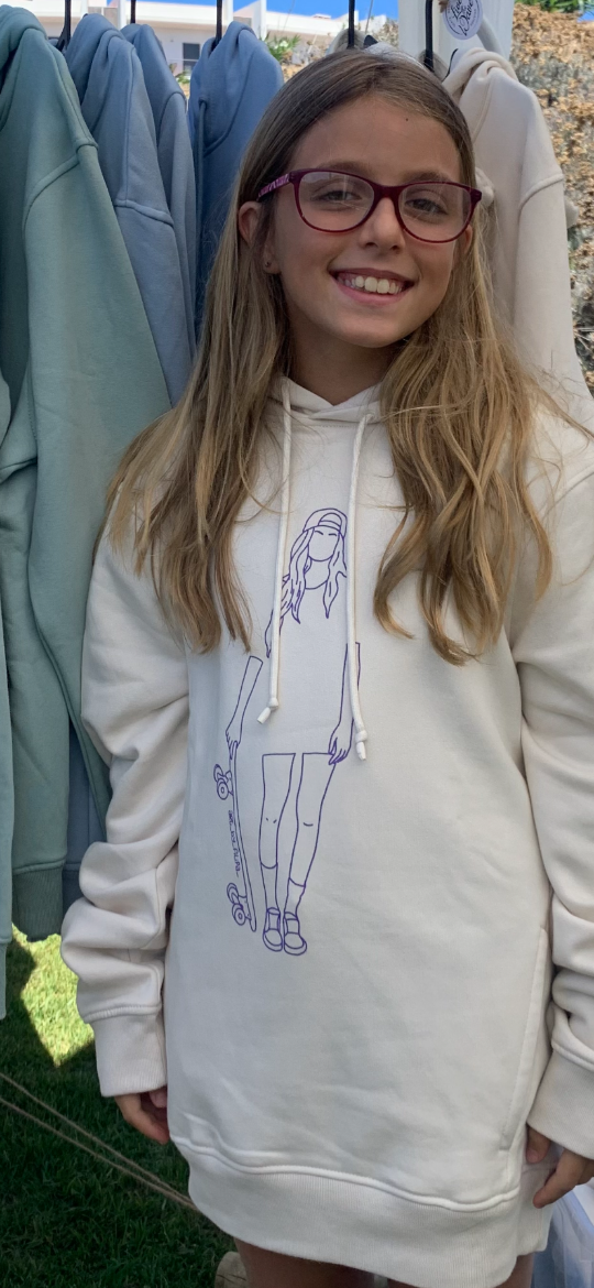 Imagem de Sweatshirt Organic Hooded Off White SKATER GIRL NEW